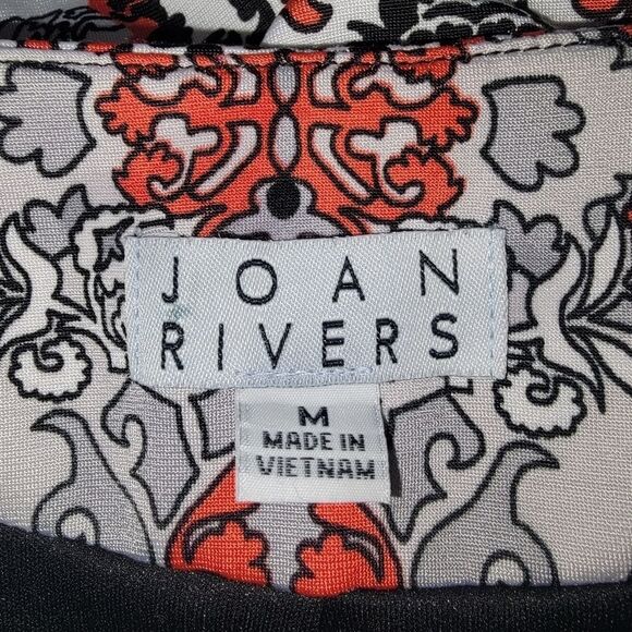 Joan Rivers Vintage Scroll Jersey Knit Jacket with 3/4 Sleeves size Medium - Picture 6 of 7